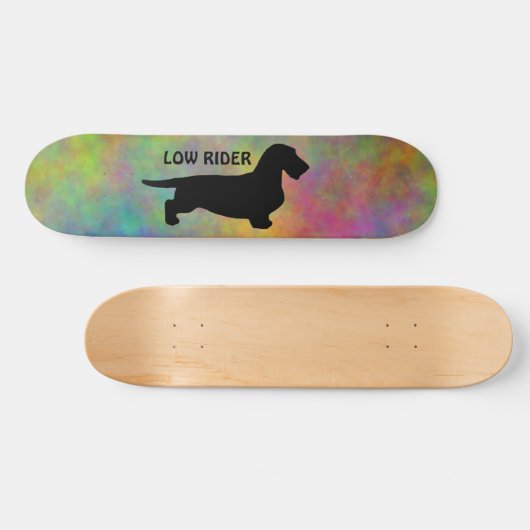Dachshund Rough Hair - Silhouette 1 Persoonlijk Skateboard (Horizontaal)