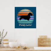 Dachshund Rough Hair - Silhouette 1 Poster (Keuken)