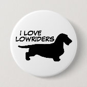 Dachshund Rough Hair - Silhouette 1 Ronde Button 7,6 Cm (Voorkant)