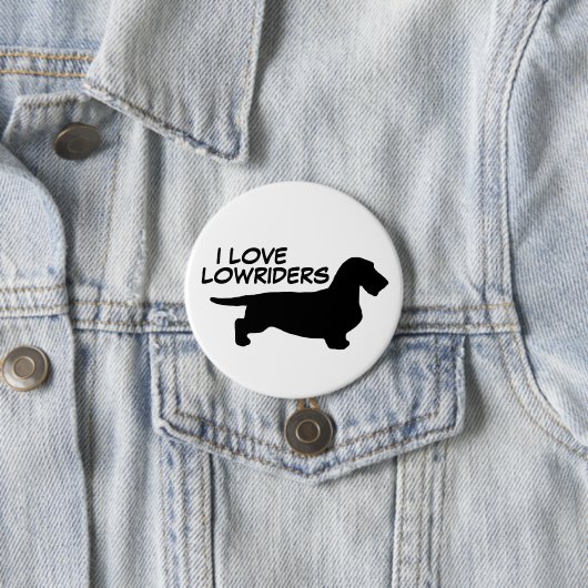Dachshund Rough Hair - Silhouette 1 Ronde Button 7,6 Cm (In situ)
