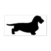 Dachshund Rough Hair - Silhouette 1 Rubberstempel (Afrduk)