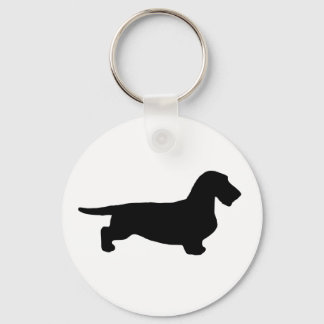 Dachshund Rough Hair - Silhouette 1 Sleutelhanger