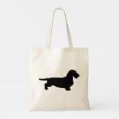 Dachshund Rough Hair - Silhouette 1 Tote Bag (Achterkant)