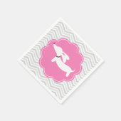 Dachshund Roze Baby shower Party Servetten (Hoek)