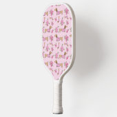 Dachshund roze bloemencadeau pickleball paddle (Links)