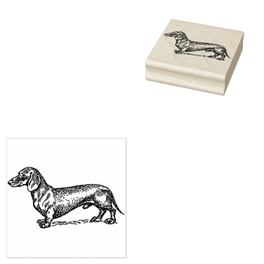 Dachshund Rubberstempel (Gestempeld)