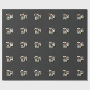 Dachshund Ruimte Hond Astronaut Vector Cadeaupapier