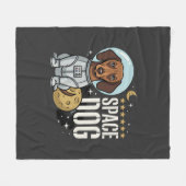 Dachshund Ruimte Hond Astronaut Vector Fleece Deken (Voorkant (Horizontaal))