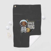 Dachshund Ruimte Hond Astronaut Vector Golfhanddoek (Insitu)