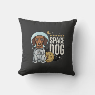 Dachshund Ruimte Hond Astronaut Vector Kussen