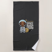 Dachshund Ruimte Hond Astronaut Vector Strandlaken (Voorkant)