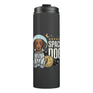 Dachshund Ruimte Hond Astronaut Vector Thermosbeker