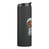Dachshund Ruimte Hond Astronaut Vector Thermosbeker (Gedraaid links)