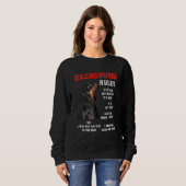 Dachshund Rules Fun Dog Owner Pet I M Dog Fun Trui (Voorkant volledig)
