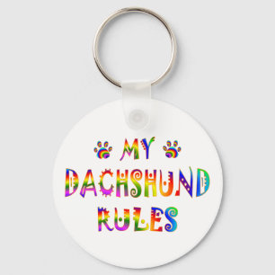 Dachshund Rules Fun Sleutelhanger