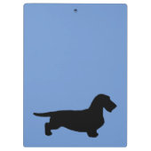 Dachshund Ruw Haar - Silhouet 1 Klembord (Achterkant)