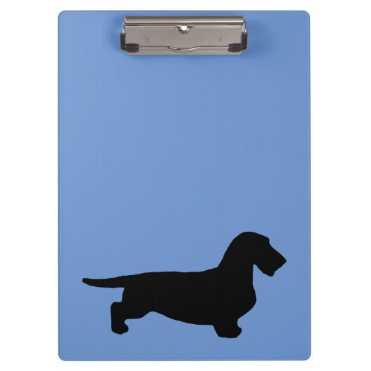 Dachshund Ruw Haar - Silhouet 1 Klembord (Voorkant)