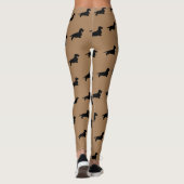 Dachshund Ruw Haar - Silhouet 1 Leggings (Achterkant)
