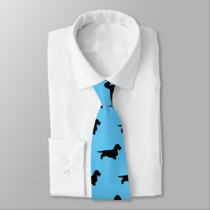 Dachshund Ruw Haar - Silhouet 1 Stropdas
