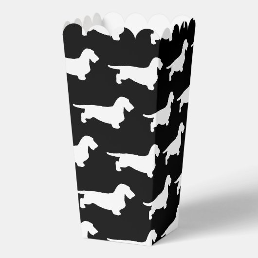 Dachshund Ruw Haar - Silhouet 2 Bedankdoosjes (Achterkant)