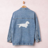 Dachshund Ruw Haar - Silhouet 2 Denim Jacket (Hangar)