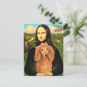 Dachshund (sable) - Mona Lisa Briefkaart (Staand voorkant)