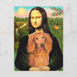 Dachshund (sable) - Mona Lisa Briefkaart
