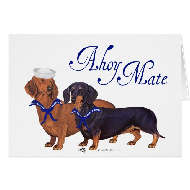 Dachshund Sailors (Voorkant Horizontaal)