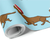 Dachshund Santa Cadeaupapier (Rol Hoek)