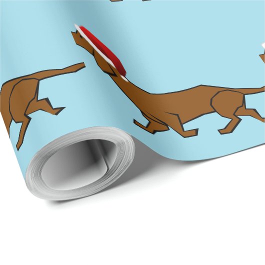 Dachshund Santa Cadeaupapier (Rol Hoek)