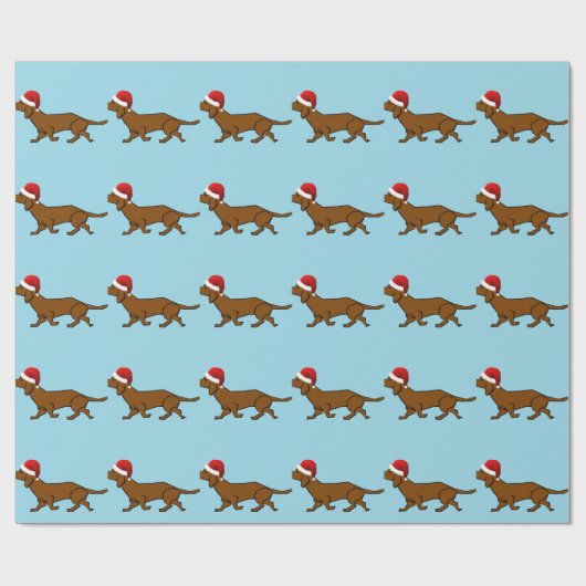 Dachshund Santa Cadeaupapier (Vlak)