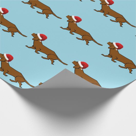 Dachshund Santa Cadeaupapier (Hoek)