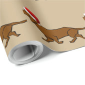 Dachshund Santa Cadeaupapier (Rol Hoek)