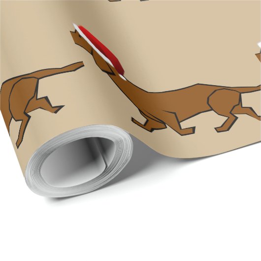 Dachshund Santa Cadeaupapier (Rol Hoek)