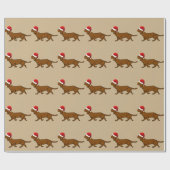 Dachshund Santa Cadeaupapier (Vlak)