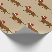 Dachshund Santa Cadeaupapier (Hoek)