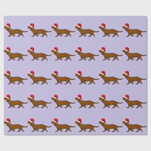 Dachshund Santa Cadeaupapier (Vlak)