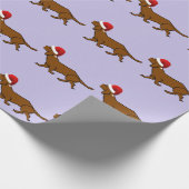 Dachshund Santa Cadeaupapier (Hoek)