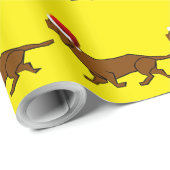 Dachshund Santa Cadeaupapier (Rol Hoek)