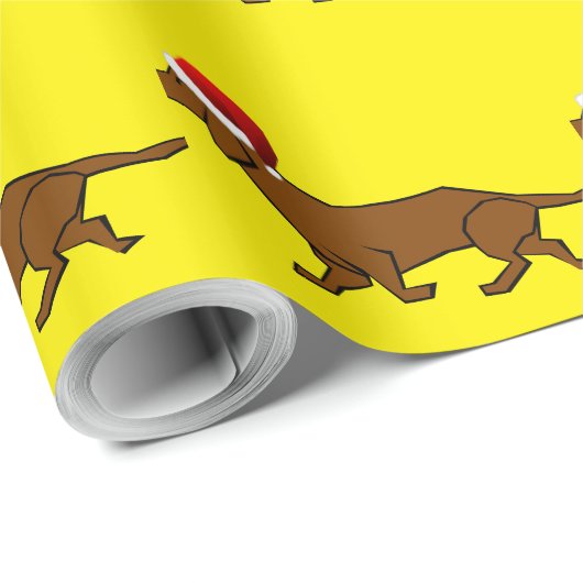 Dachshund Santa Cadeaupapier (Rol Hoek)
