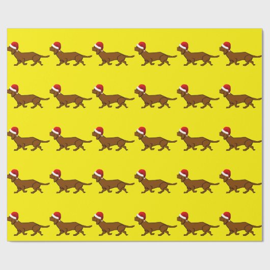 Dachshund Santa Cadeaupapier (Vlak)