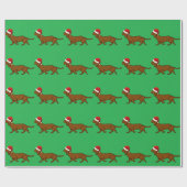 Dachshund Santa Cadeaupapier (Vlak)