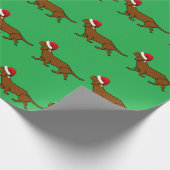 Dachshund Santa Cadeaupapier (Hoek)