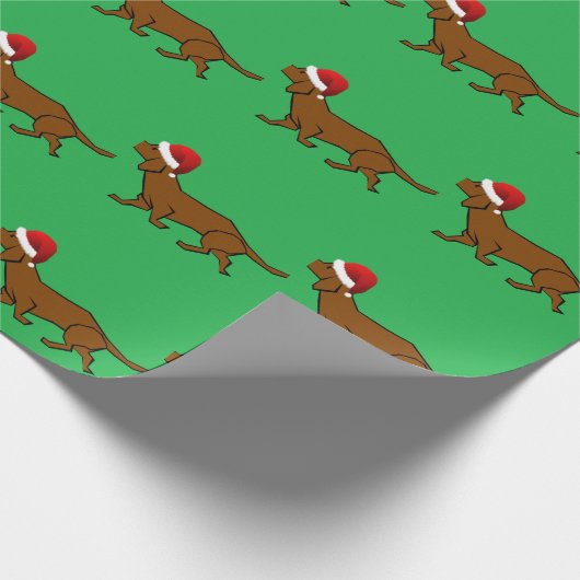 Dachshund Santa Cadeaupapier (Hoek)