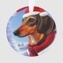 Dachshund, Santa Dog, Persoonlijk, Kerstmis
