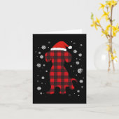 Dachshund Santa Hat Hondenliefhebber Kerst Kaart (Gele Bloem)