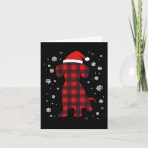 Dachshund Santa Hat Hondenliefhebber Kerst Kaart