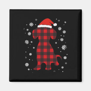 Dachshund Santa Hat Hondenliefhebber Kerst Magneet