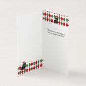 Dachshund Santa met Seasonal Pset Holiday Kaart (Binnen)