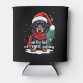 Dachshund Santa On The Naughty List Dachshund Chri Blikjeskoeler (Voorkant)